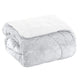 EDREDOM QUEEN PLUSH   BICOLOR - CINZA 144107 /BRANCO