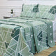 KIT CAMA CASAL ULTRA LISSE BELLE - VERDE GEO