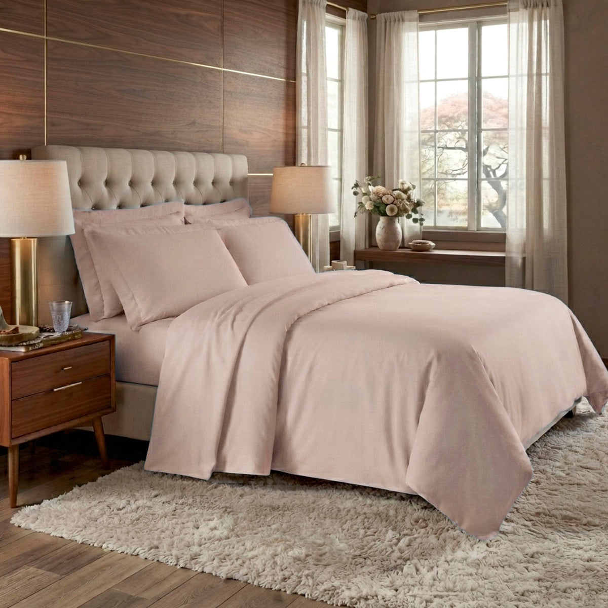 JOGO DE CAMA KING 400 FIOS  ELEGANCE - ROSA 12-2102