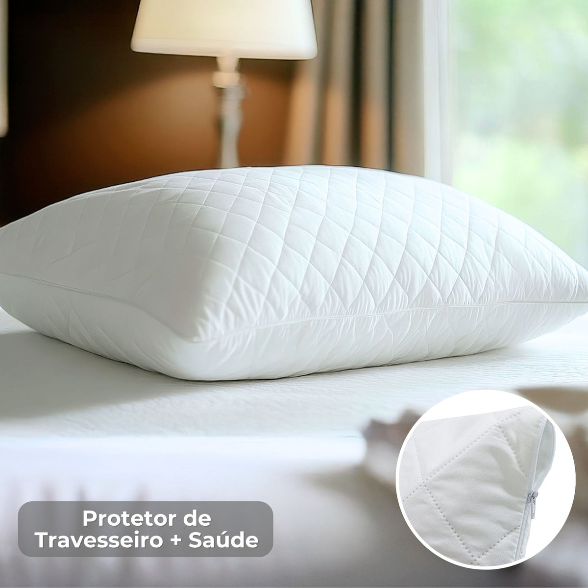PROTETOR DE TRAVESSEIRO ULTRASSONIC + SAÚDE - SORTIDO