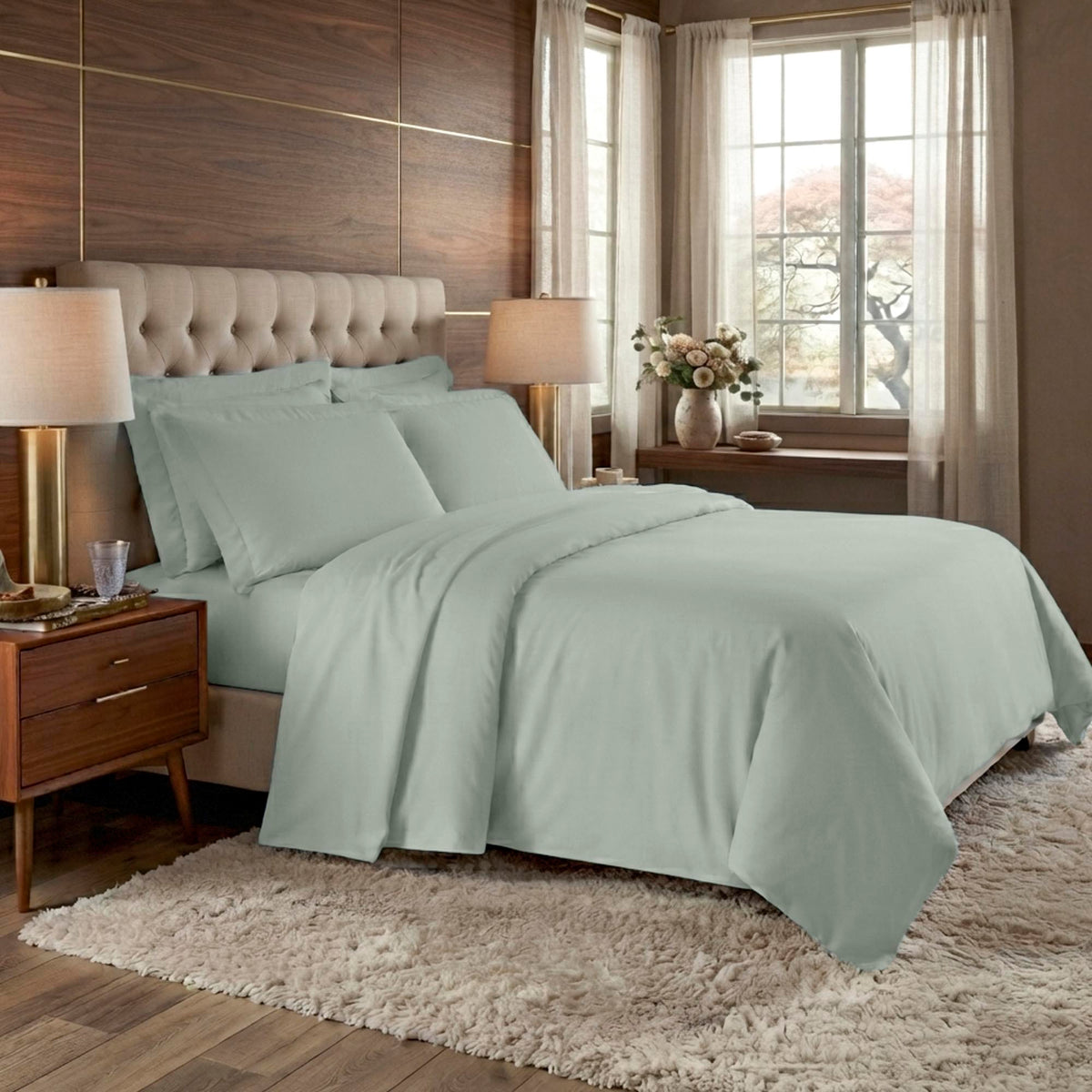 JOGO DE CAMA KING 400 FIOS  ELEGANCE - VERDE 14-6007