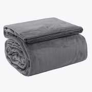 MANTA CASAL FLANNEL SAFIRA SUPREME - CINZA ESC 18-4005