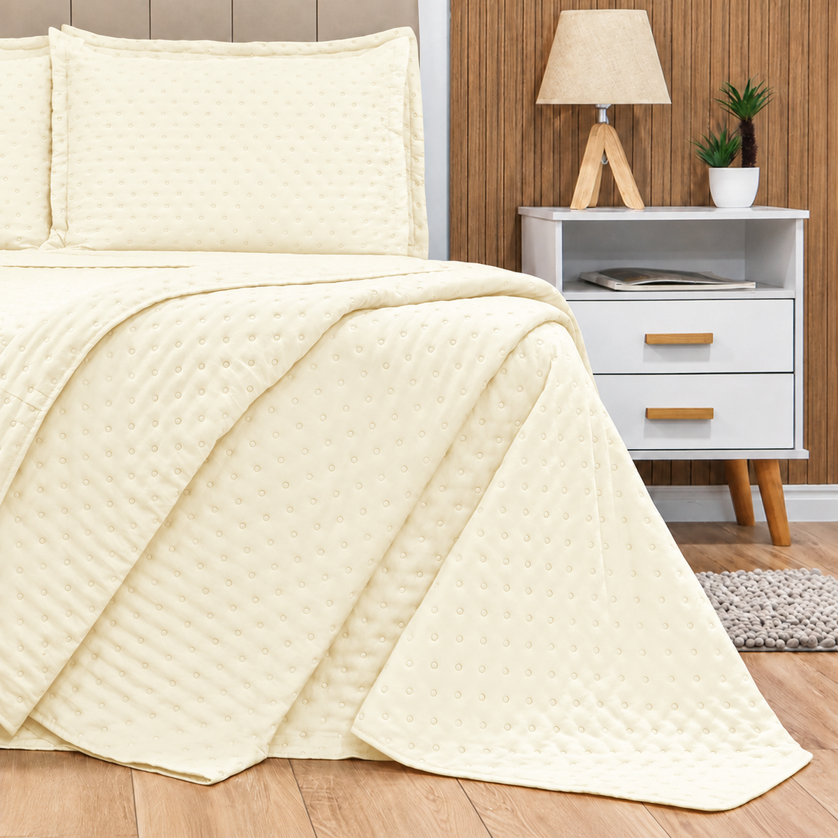KIT CAMA SOLTEIRO  DELICATO - Amarelo 11-0507
