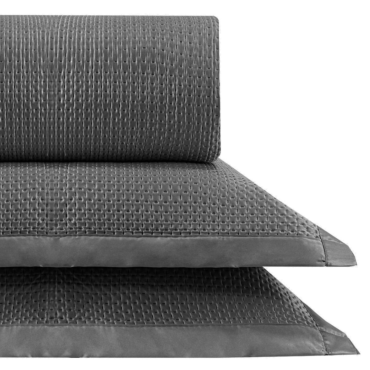 KIT CAMA QUEEN ÔNIX ACETINADO - CINZA ESC 18-4015