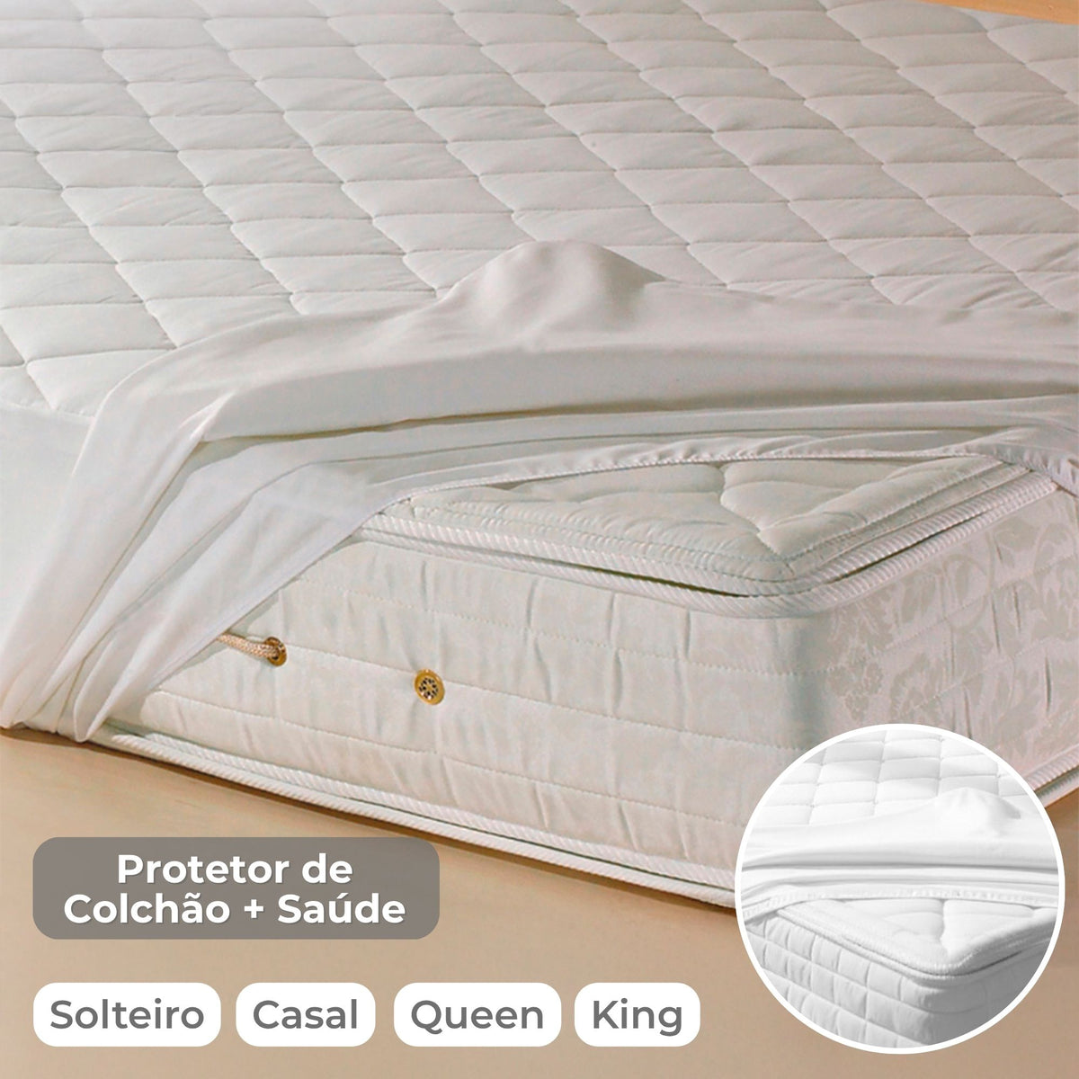 PROTETOR DE COLCHÃO SOLTEIRO ULTRASSONIC + SAÚDE - SORTIDO