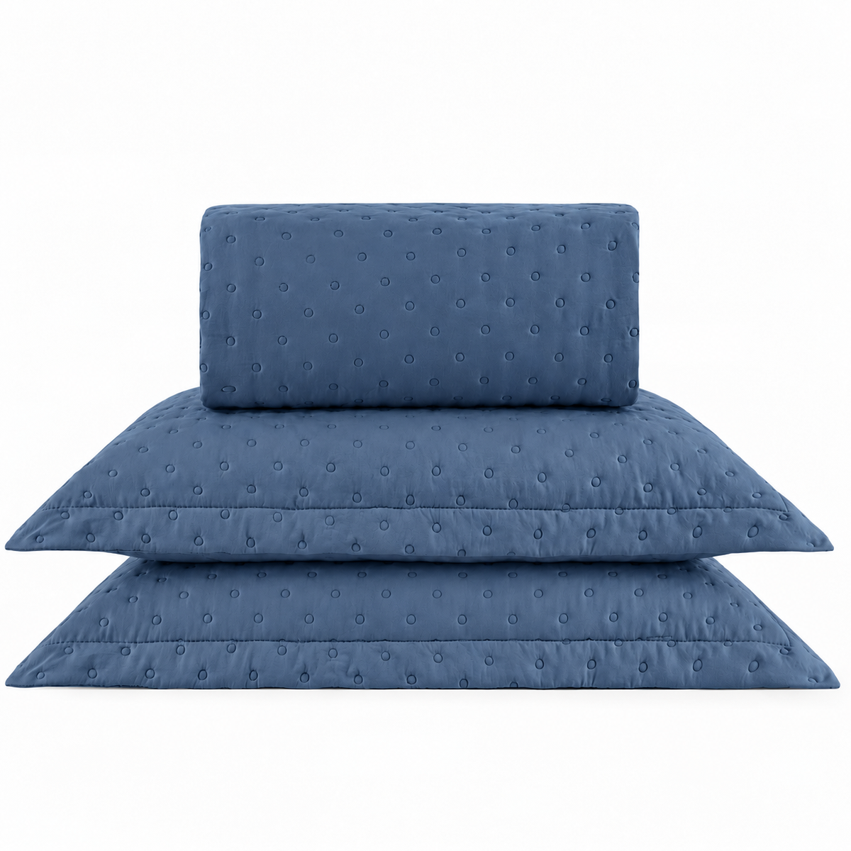 KIT CAMA CASAL DELICATO - AZUL 18-4018