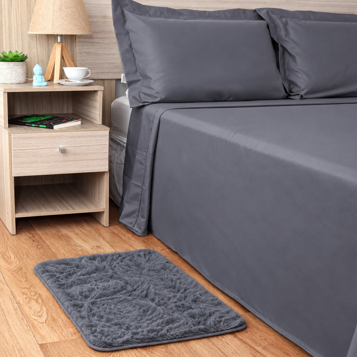 TAPETE RABBIT ANTIDERRAPANTE - CINZA ESC. 16-3917