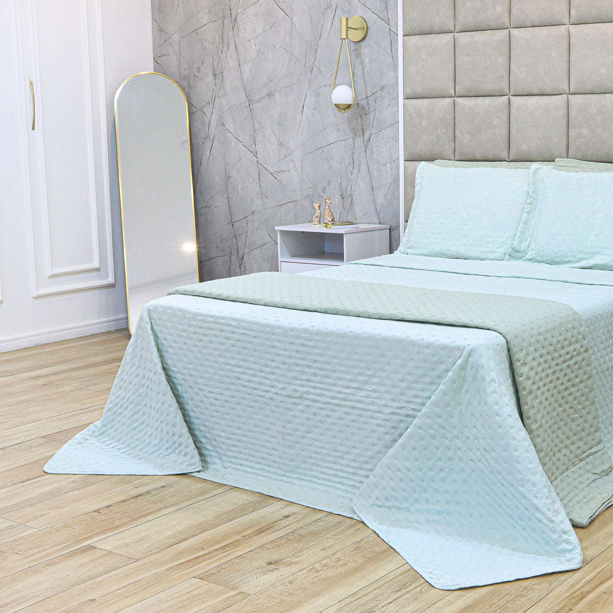 KIT CAMA SOLTEIRO  DELICATO - VERDE 12-6205