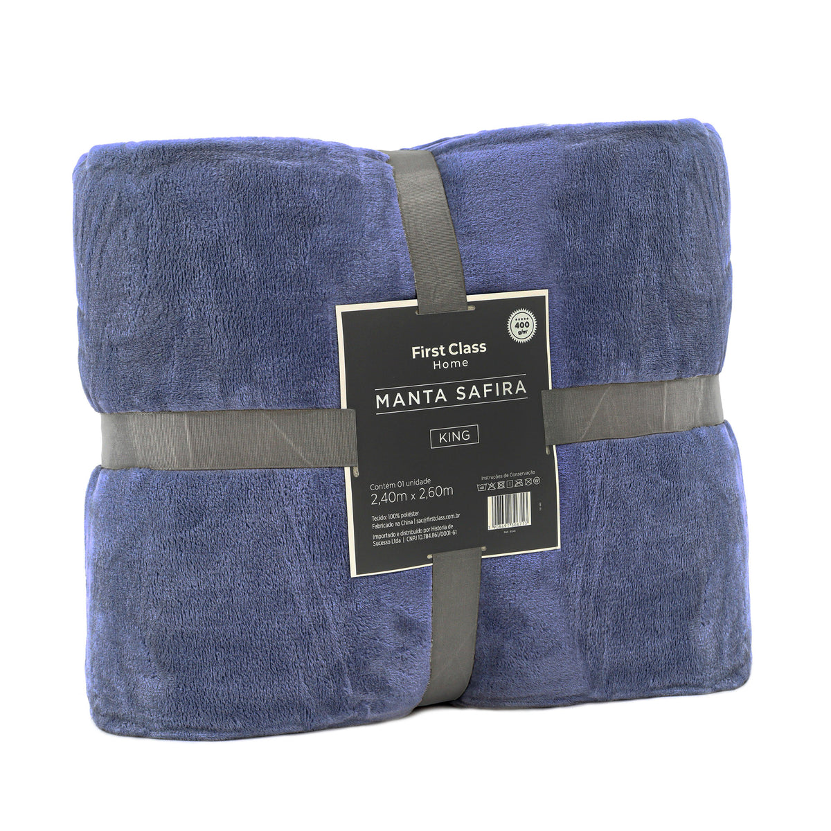 MANTA KING FLANNEL SAFIRA SUPREME - AZUL ESC 18-3916
