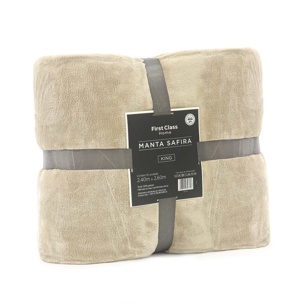 MANTA CASAL FLANNEL SAFIRA SUPREME - BEGE 14-0708