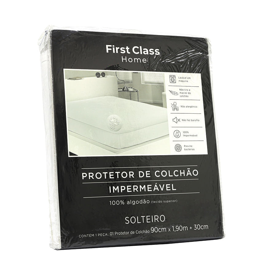PROTETOR DE COLCHÃO SOLTEIRO IMPERMEÁVEL COM ELÁSTICO - SORTIDO