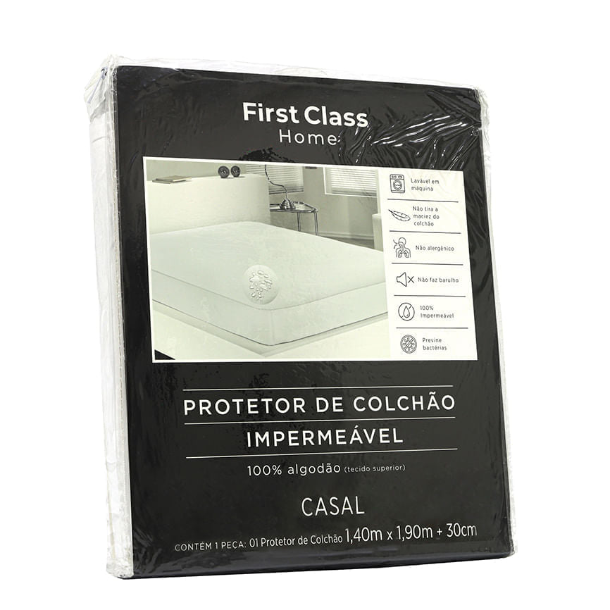 PROTETOR DE COLCHÃO CASAL IMPERMEÁVEL COM ELÁSTICO - SORTIDO