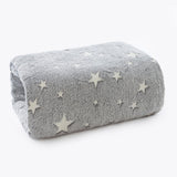 MANTA  CASAL EFEITO BORDADO GLOW - estrelas