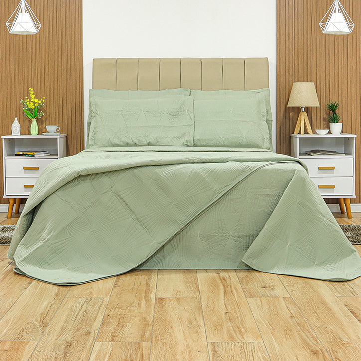 KIT CAMA KING 3P MATELADO DUBAI CLASSIC - VERDE 16-0110