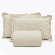 KIT CAMA CASAL  MATELASSÊ - BEGE 12-0000