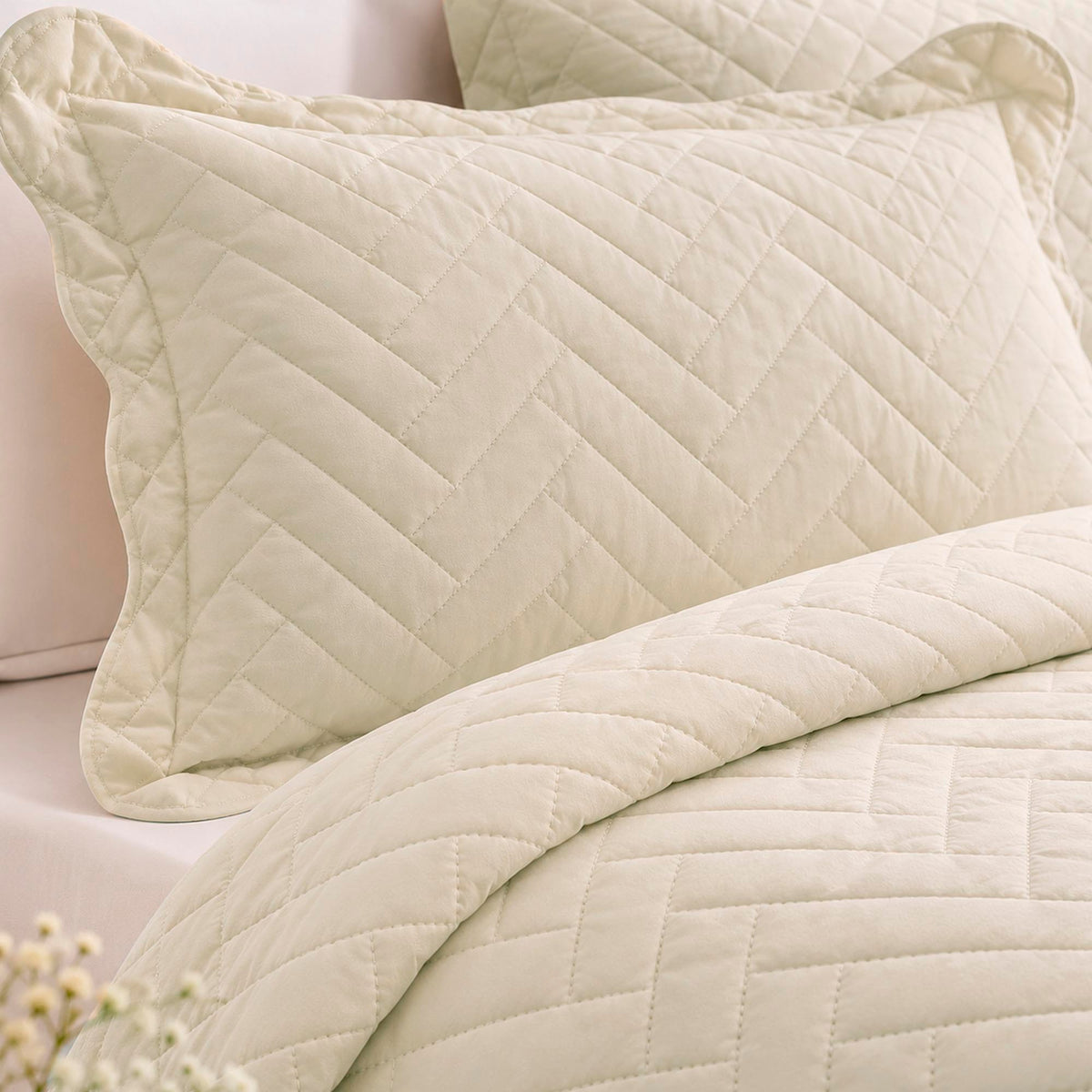 KIT CAMA  KING  MATELASSÊ - BEGE 12-0000