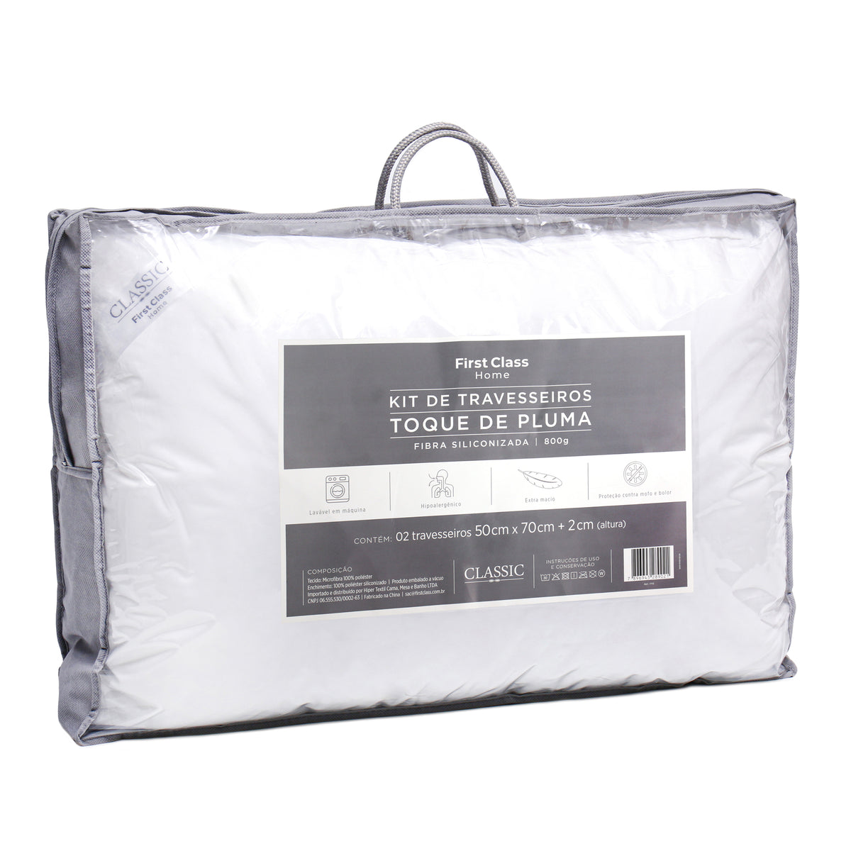KIT TRAVESSEIROS PLUS TOQUE DE PLUMA ( 800 G ) - SORTIDO