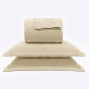 Kit Cama Solteiro Matelassê Dots - BEGE 13-0905