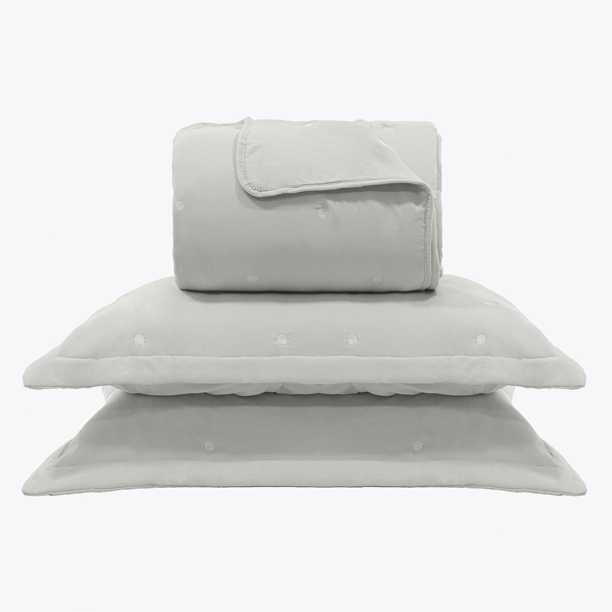 Kit Cama Solteiro Matelassê Dots - VERDE 12-5303