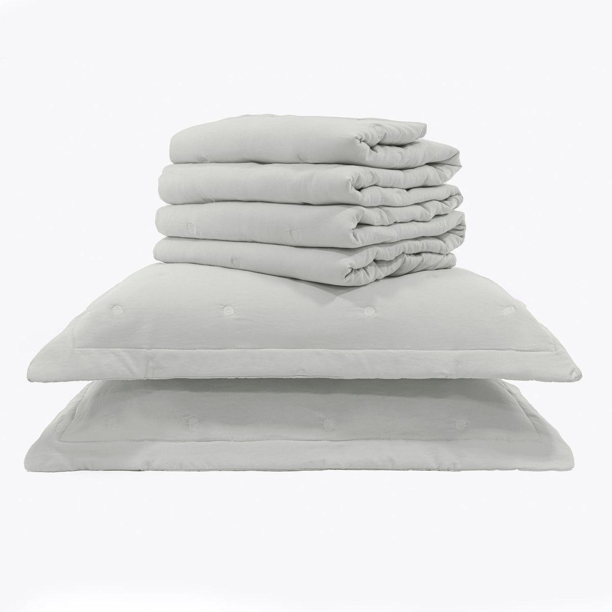 Kit Cama Solteiro Matelassê Dots - VERDE 12-5303