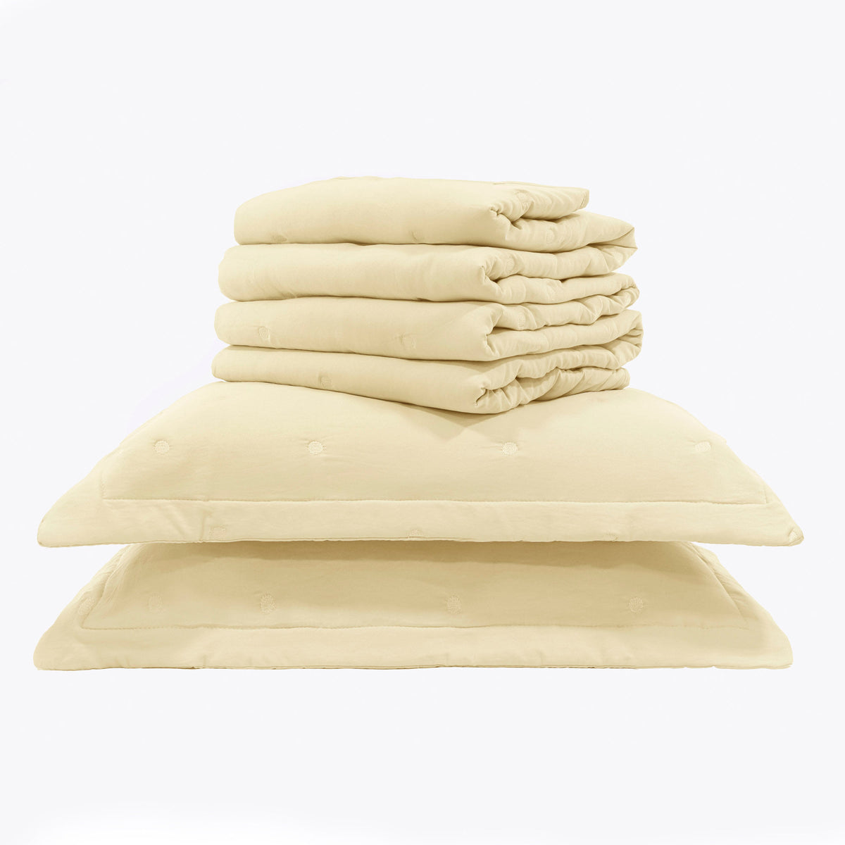 Kit Cama Solteiro Matelassê Dots - AMARELO 11-0510