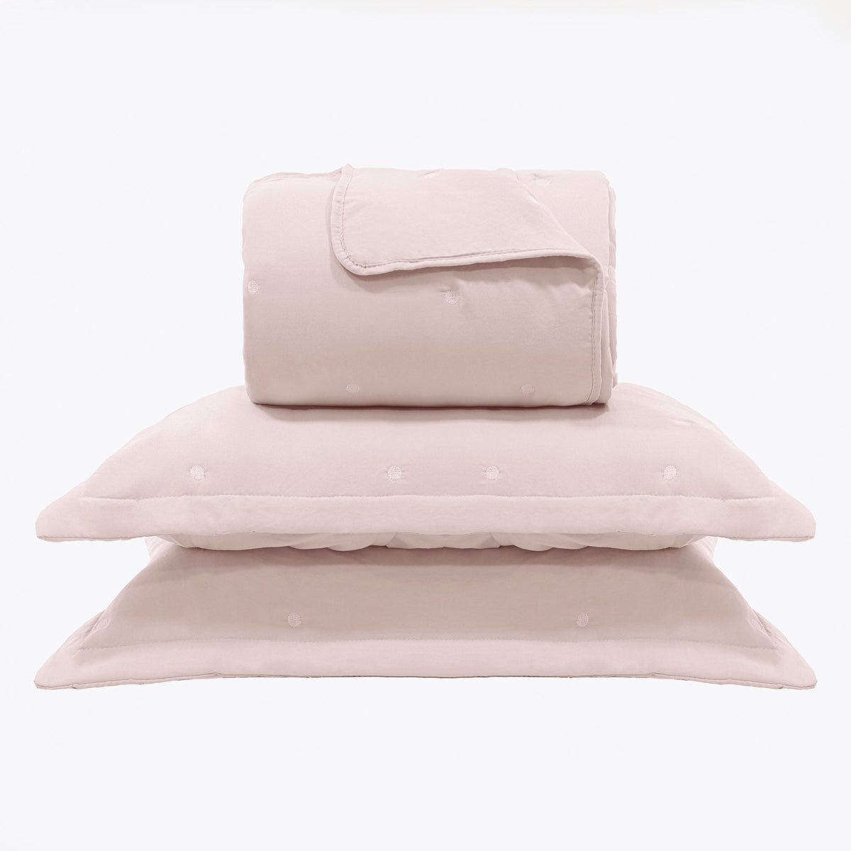 Kit Cama Casal Matelassê Dots - ROSA 13-2808