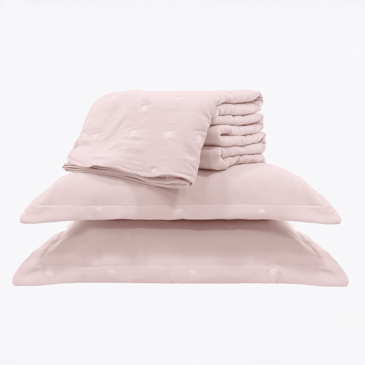 Kit Cama Solteiro Matelassê Dots - ROSA 13-2808