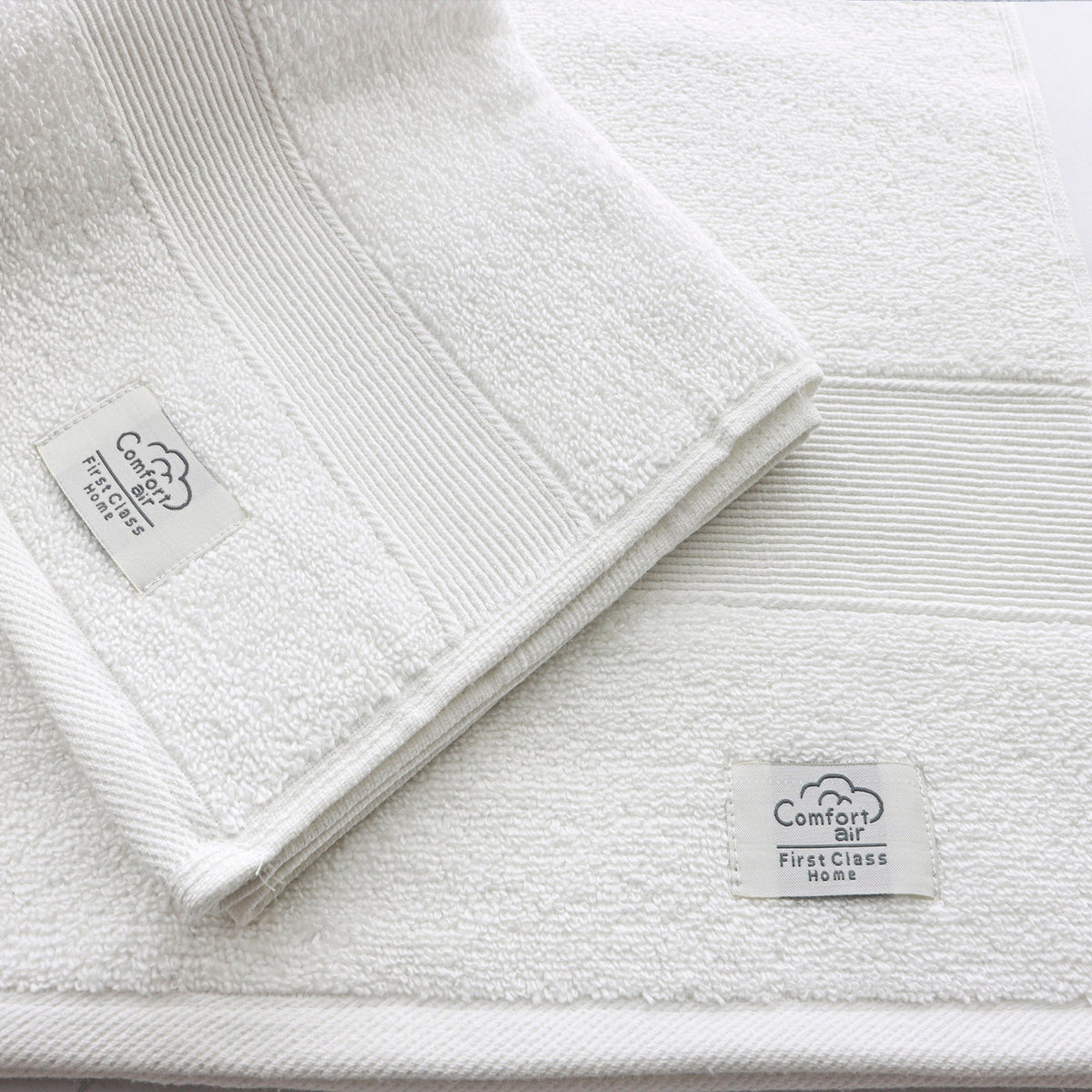 Jogo de Banho 4 Peças Comfort Air Supreme 100% Algodão - BRANCO/BRANCO