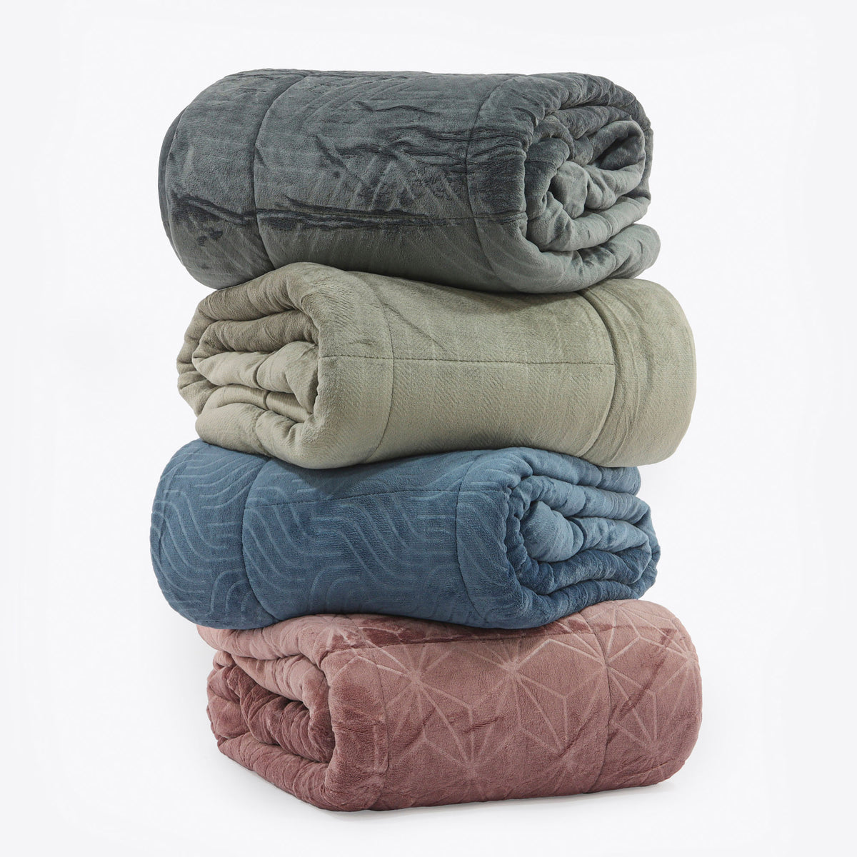 EDREDOM SOLTEIRO PLUSH AIRBLOON CLASSIC - CINZA 18-0000/17-5102