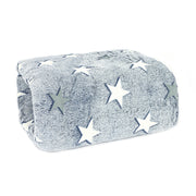 MANTA CASAL FLANNEL EFEITO  BORDADA - ESTRELA