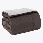 EDREDOM KING PLUSH  BICOLOR - CINZA 180000 /163915