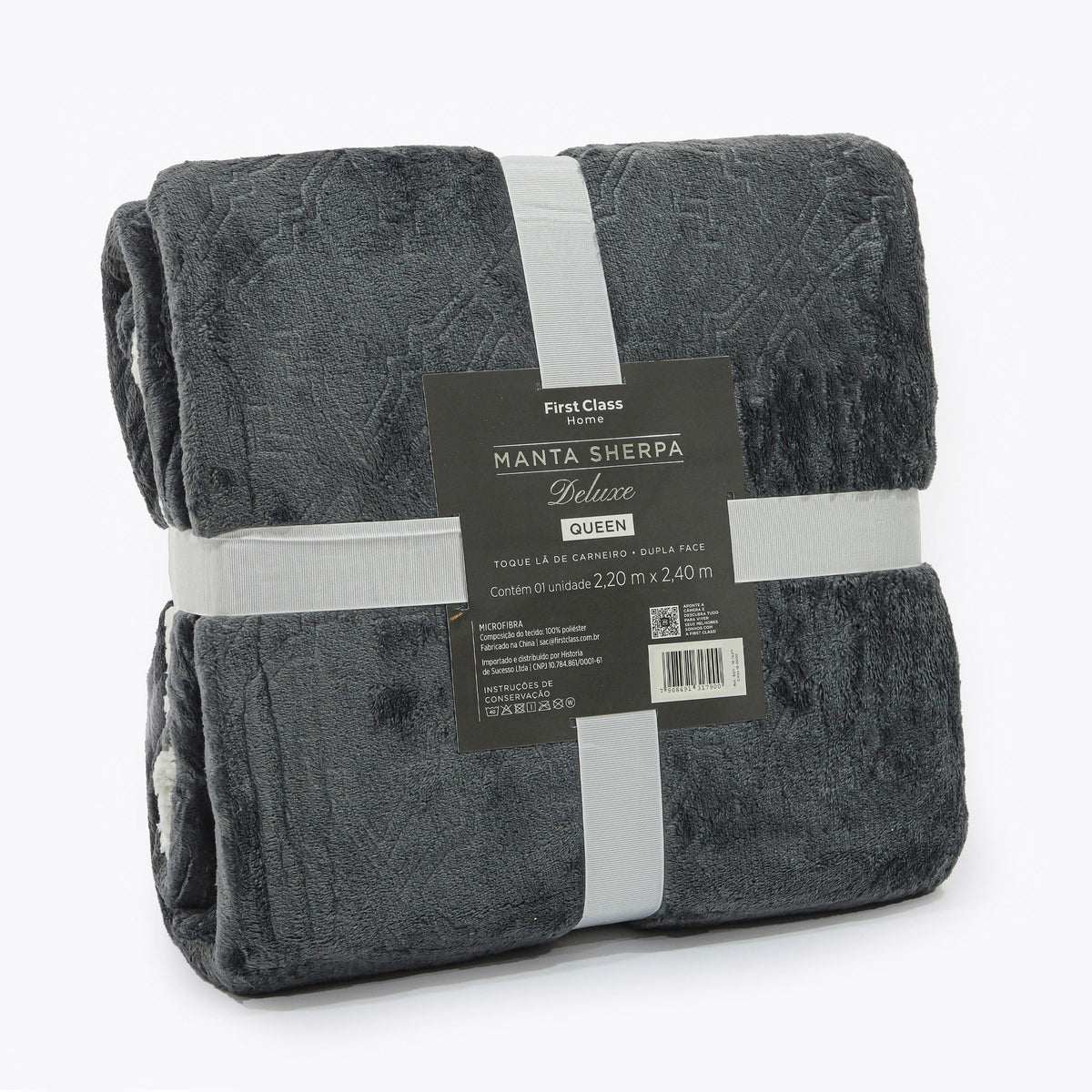 MANTA SHERPA  CASAL DELUXE - CINZA 18-0000