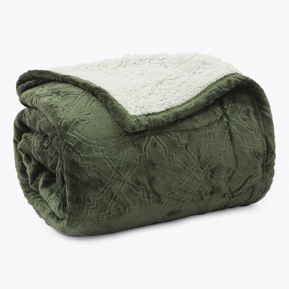 MANTA SHERPA QUEEN DELUXE - VERDE 18-0312