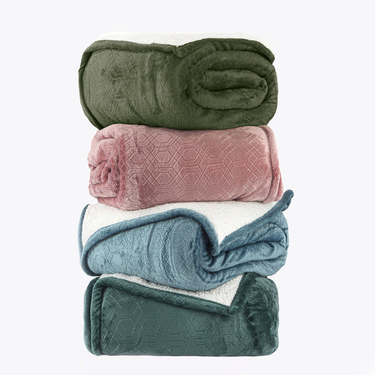 MANTA SHERPA  CASAL DELUXE - VERDE 18-0312