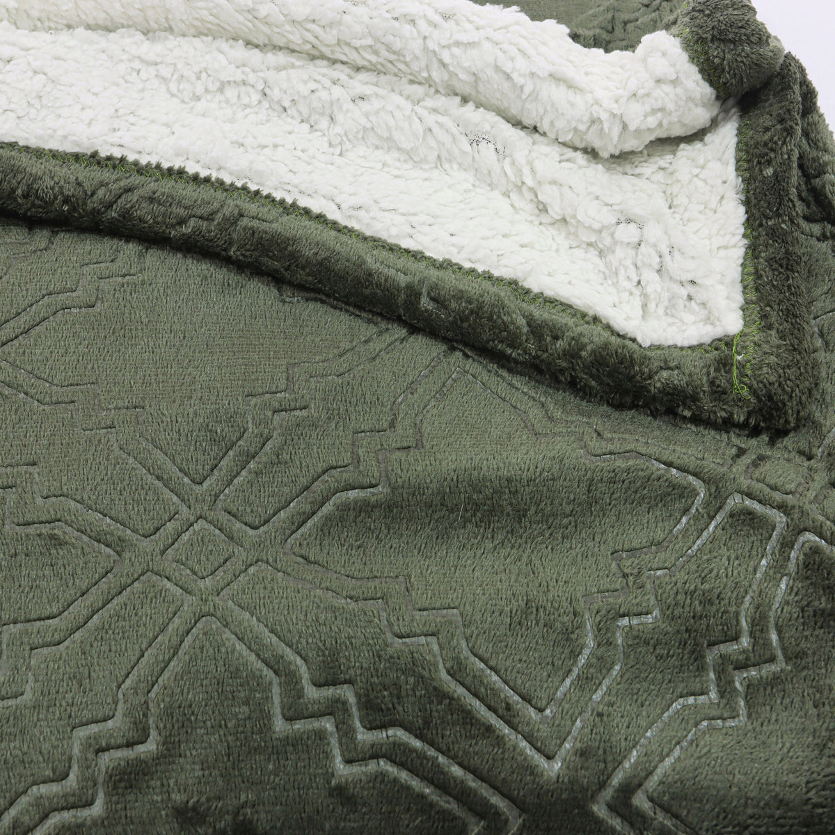 MANTA SHERPA  CASAL DELUXE - VERDE 18-0312