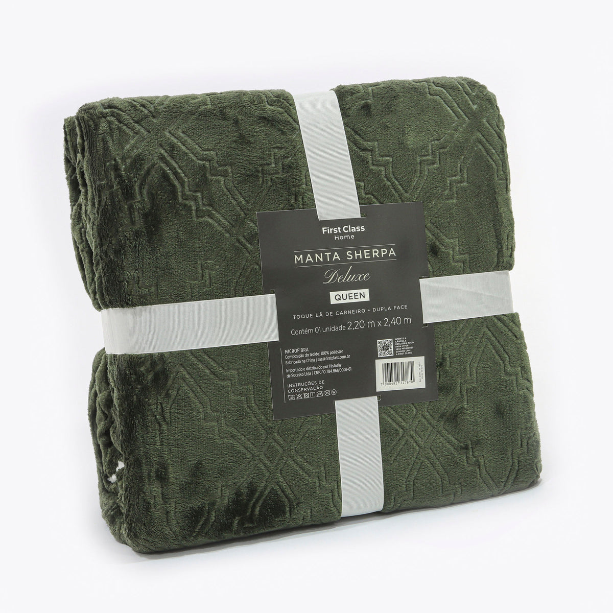 MANTA SHERPA  CASAL DELUXE - VERDE 18-0312