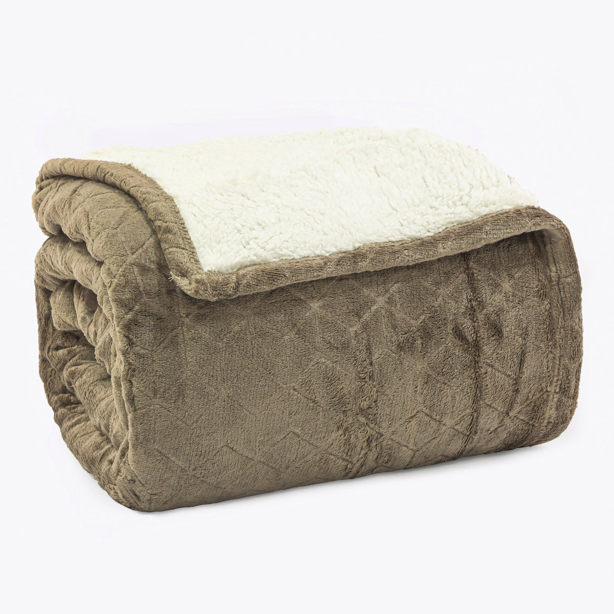 MANTA SHERPA QUEEN DELUXE - BEGE 17-1316