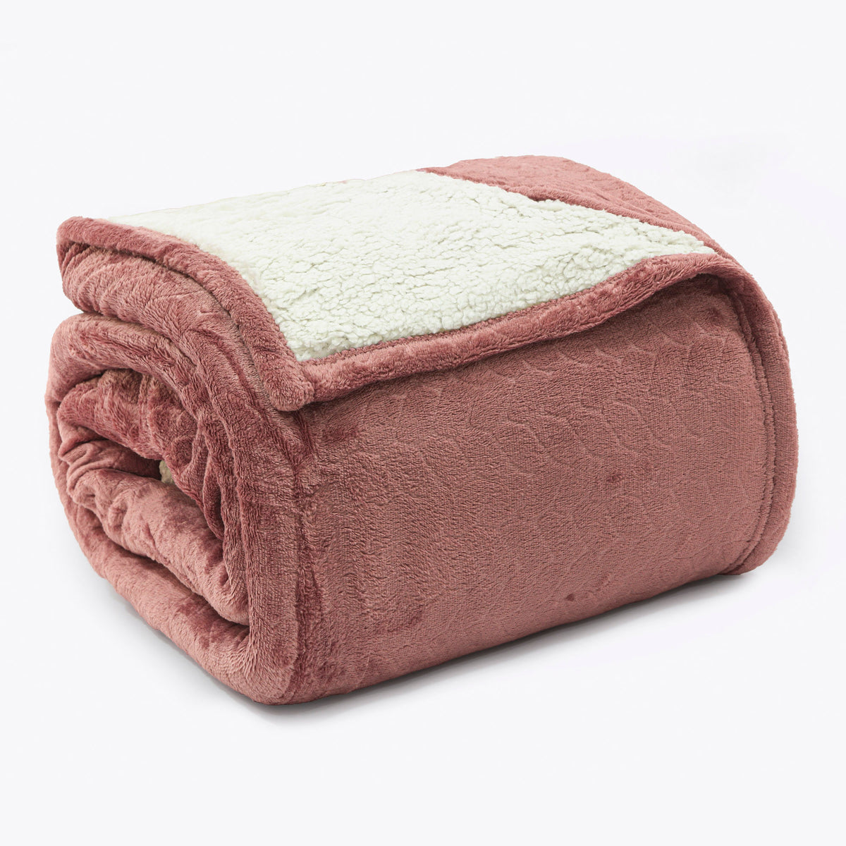 MANTA SHERPA QUEEN DELUXE - ROSA 17-1609