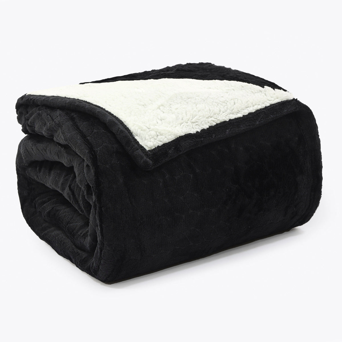 MANTA SHERPA  CASAL DELUXE - PRETO