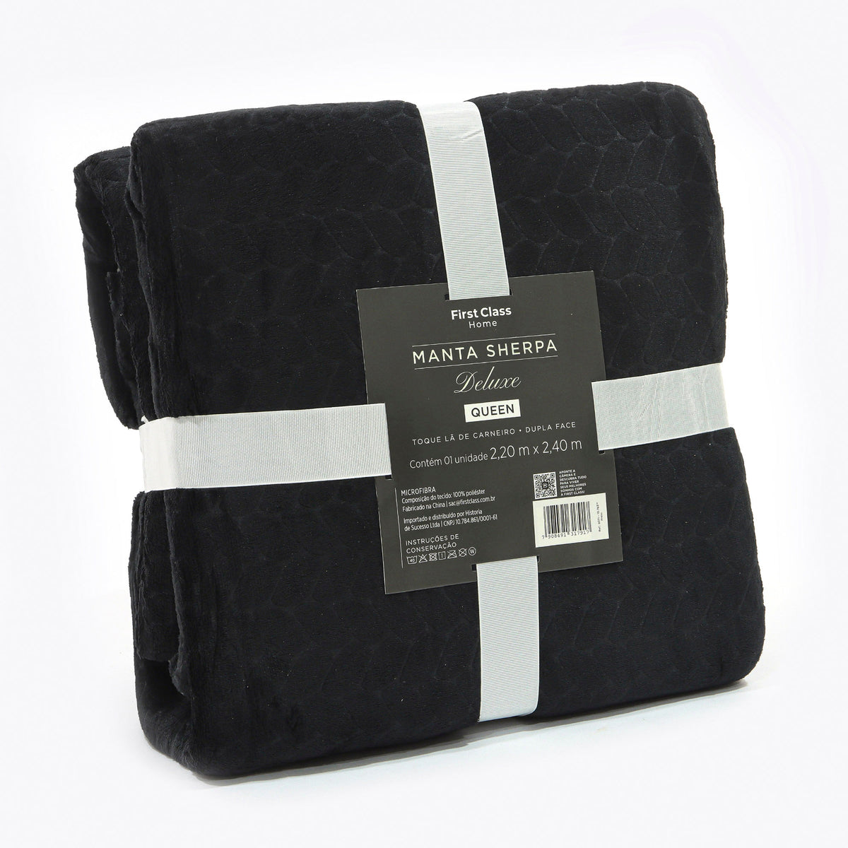 MANTA SHERPA QUEEN DELUXE - PRETO