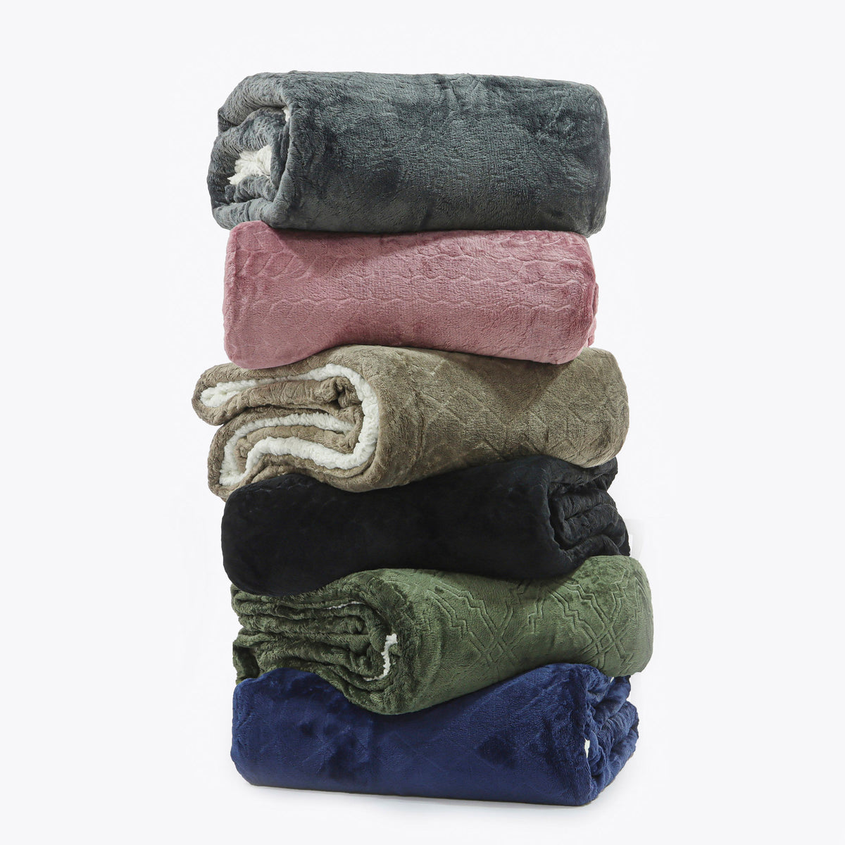 MANTA SHERPA  CASAL DELUXE - AZUL 19-4027