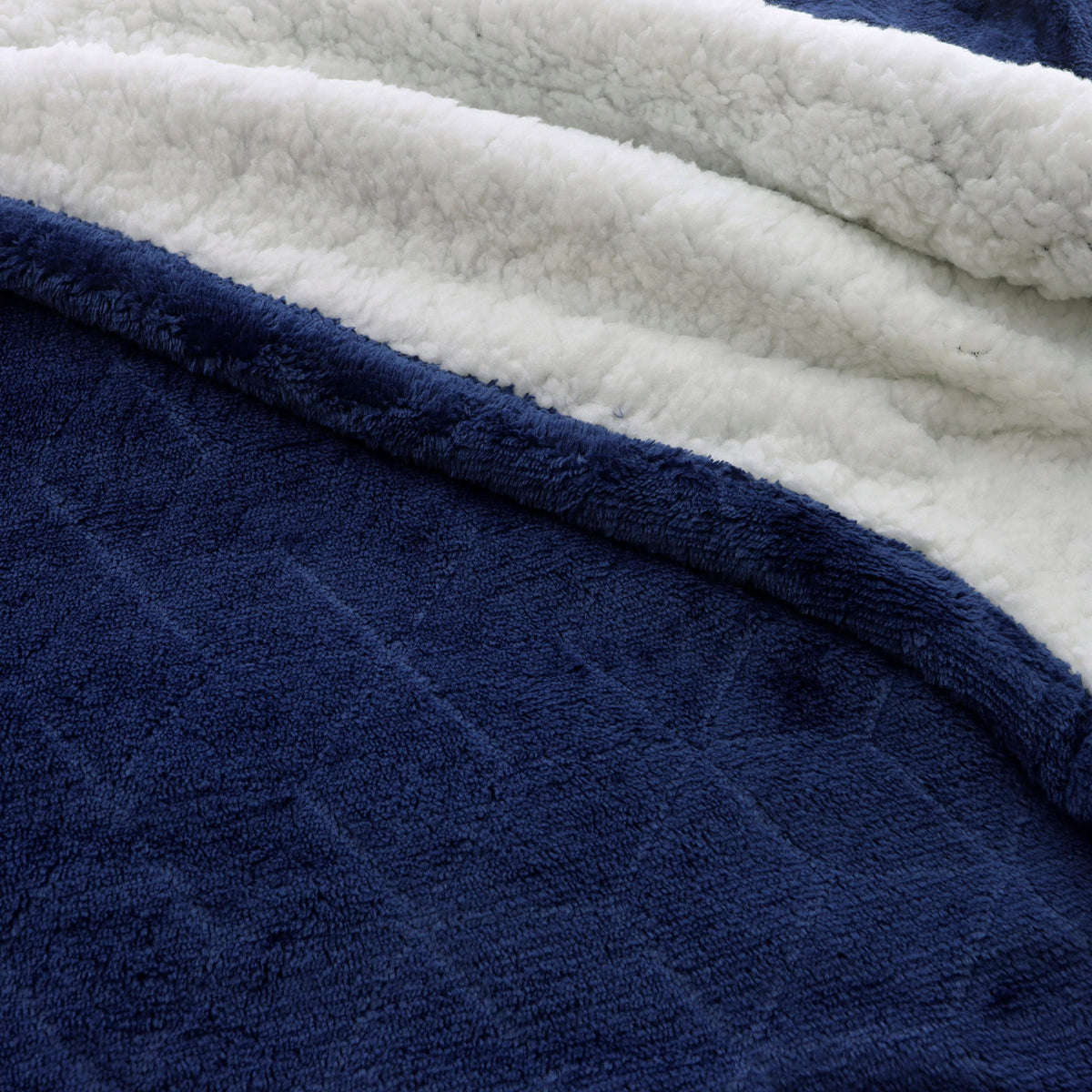 MANTA SHERPA QUEEN DELUXE - AZUL 19-4027