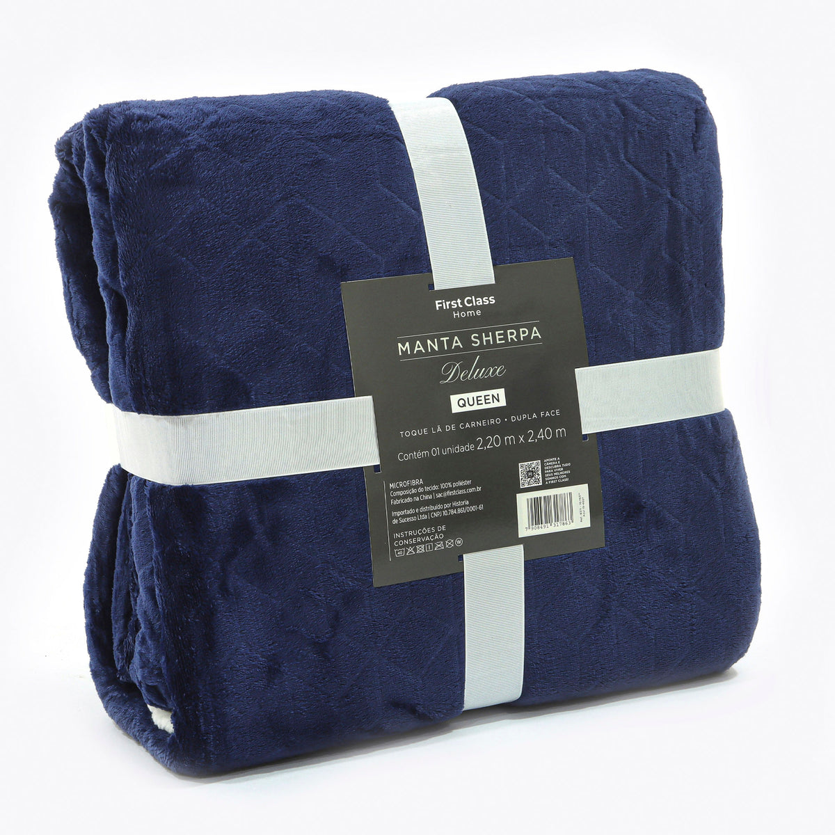 MANTA SHERPA  CASAL DELUXE - AZUL 19-4027