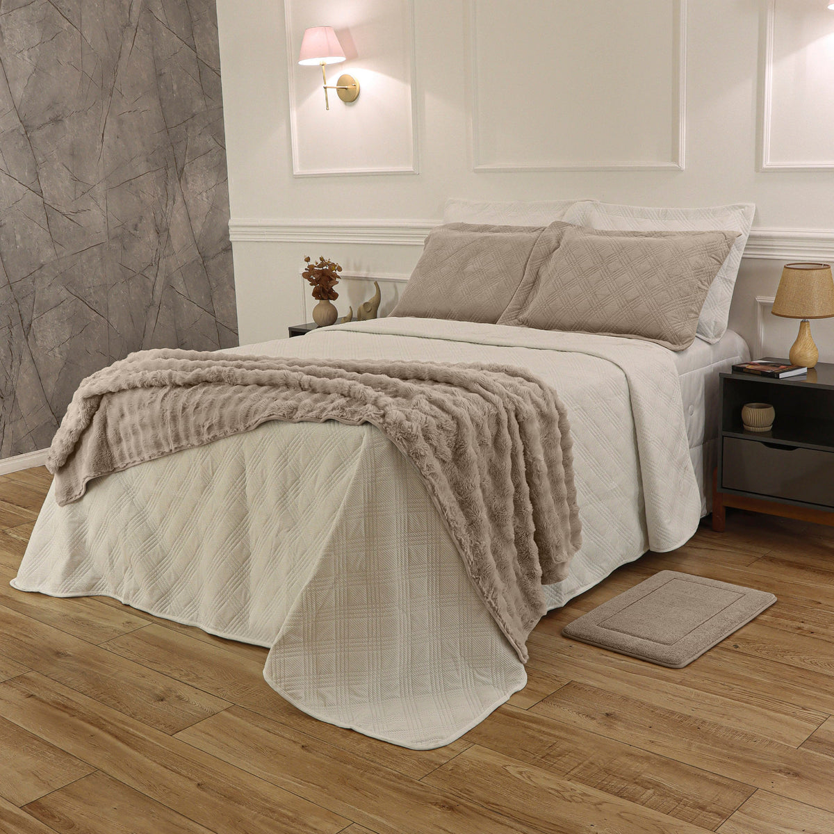 Manta Peseira Bubble - TAUPE 15-4503