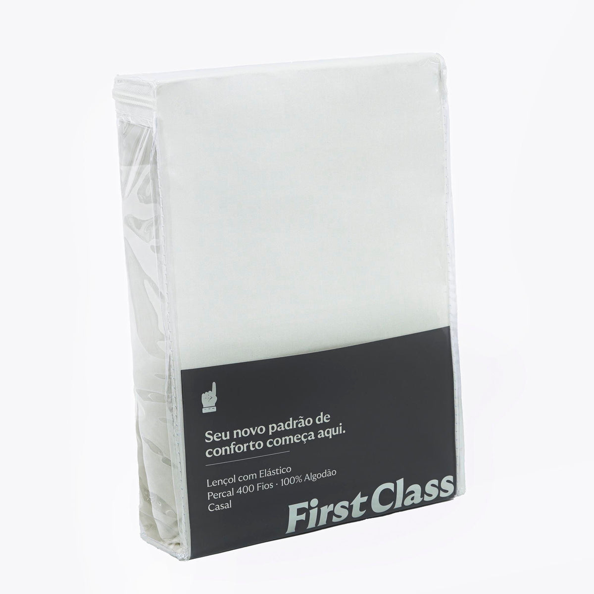 LENÇOL COM ELASTICO  SOLTEIRO 400 FIOS SUPREME - BRANCO