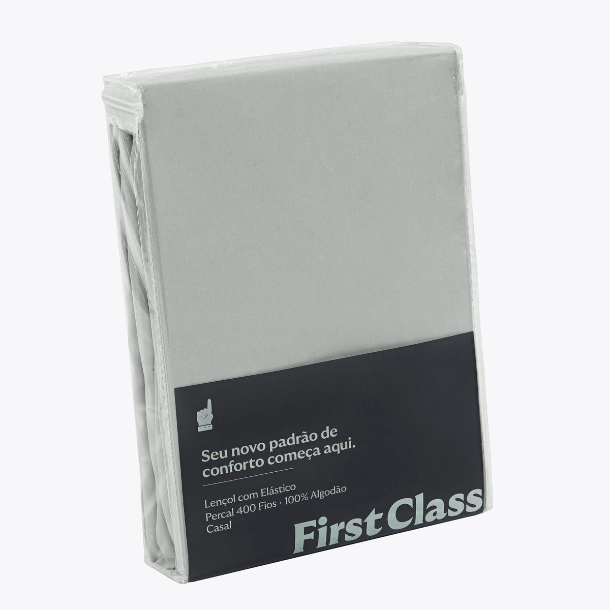 LENÇOL COM ELÁSTICO  QUEEN  400 FIOS SUPREME - CINZA 14-4202