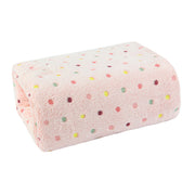MANTA SOLTEIRO FLANNEL EFEITO  BORDADA - POA ROSA 15-1614