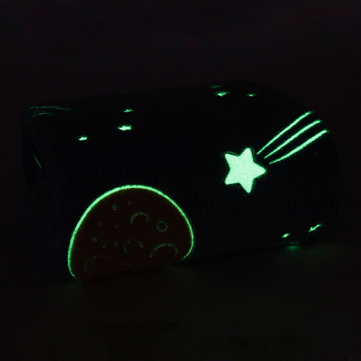 MANTA SOLTEIRO EFEITO BORDADO GLOW - planetas azul 19-4049