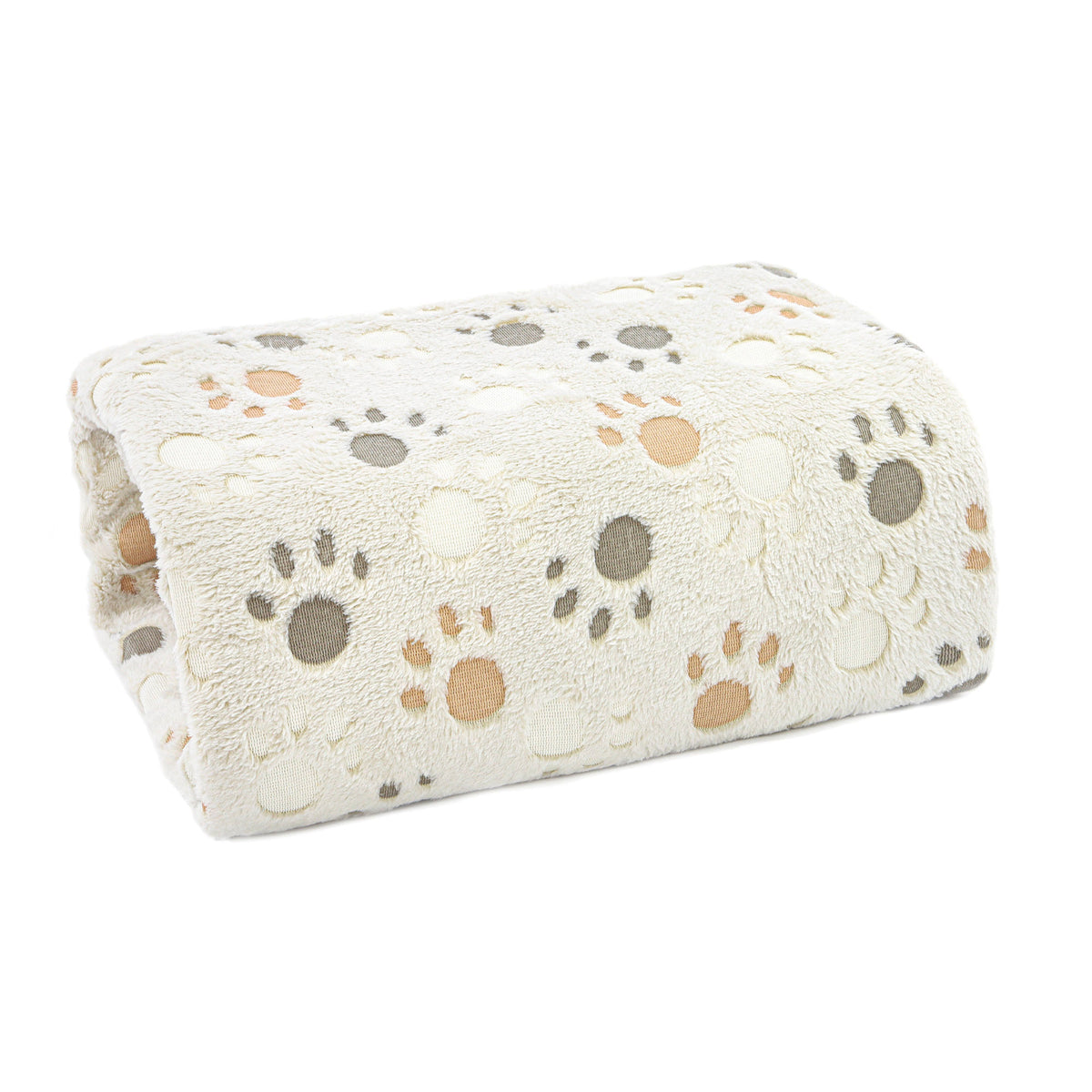 MANTA SOLTEIRO FLANNEL EFEITO  BORDADA - PATINHA BEGE 13-0905