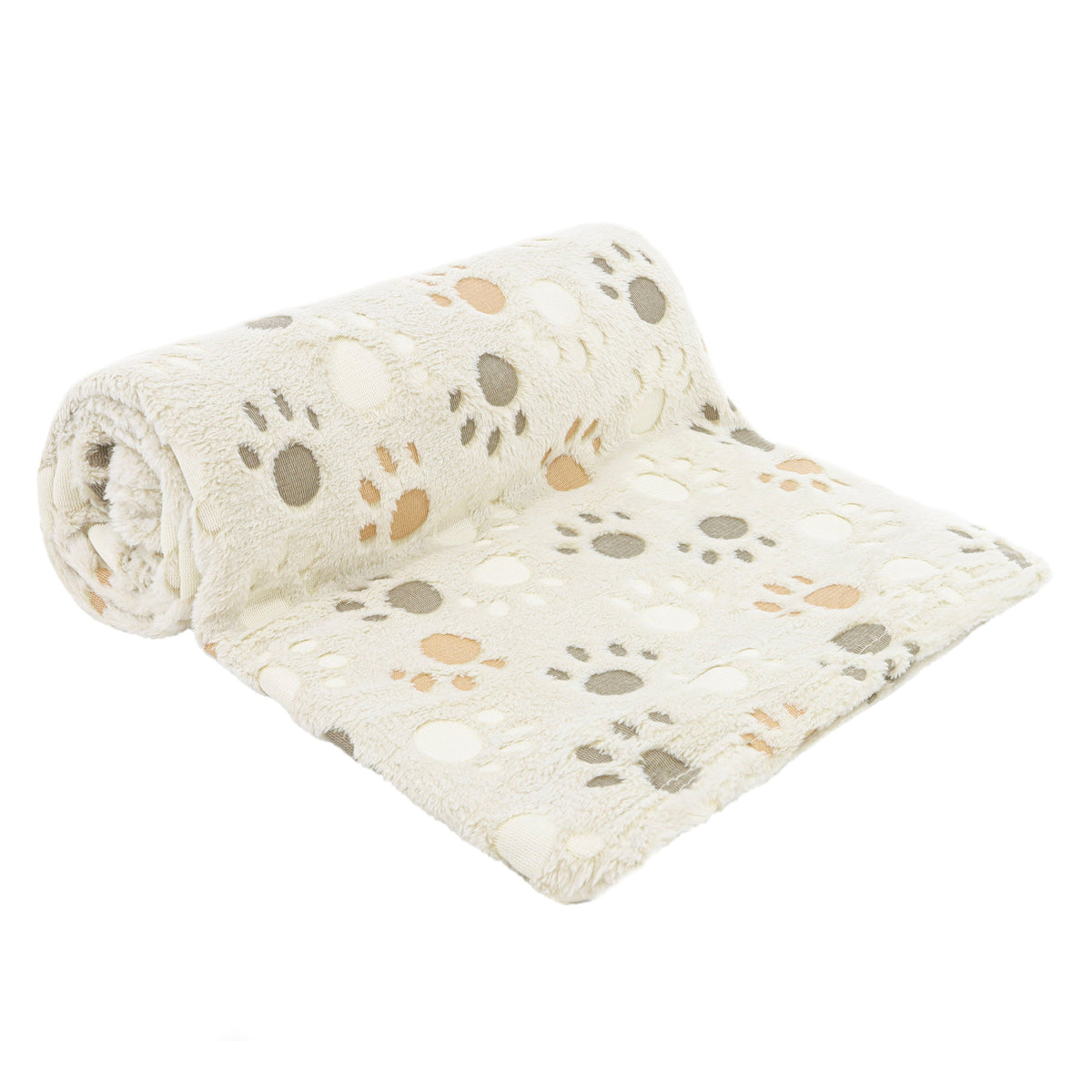 MANTA SOLTEIRO FLANNEL EFEITO  BORDADA - PATINHA BEGE 13-0905